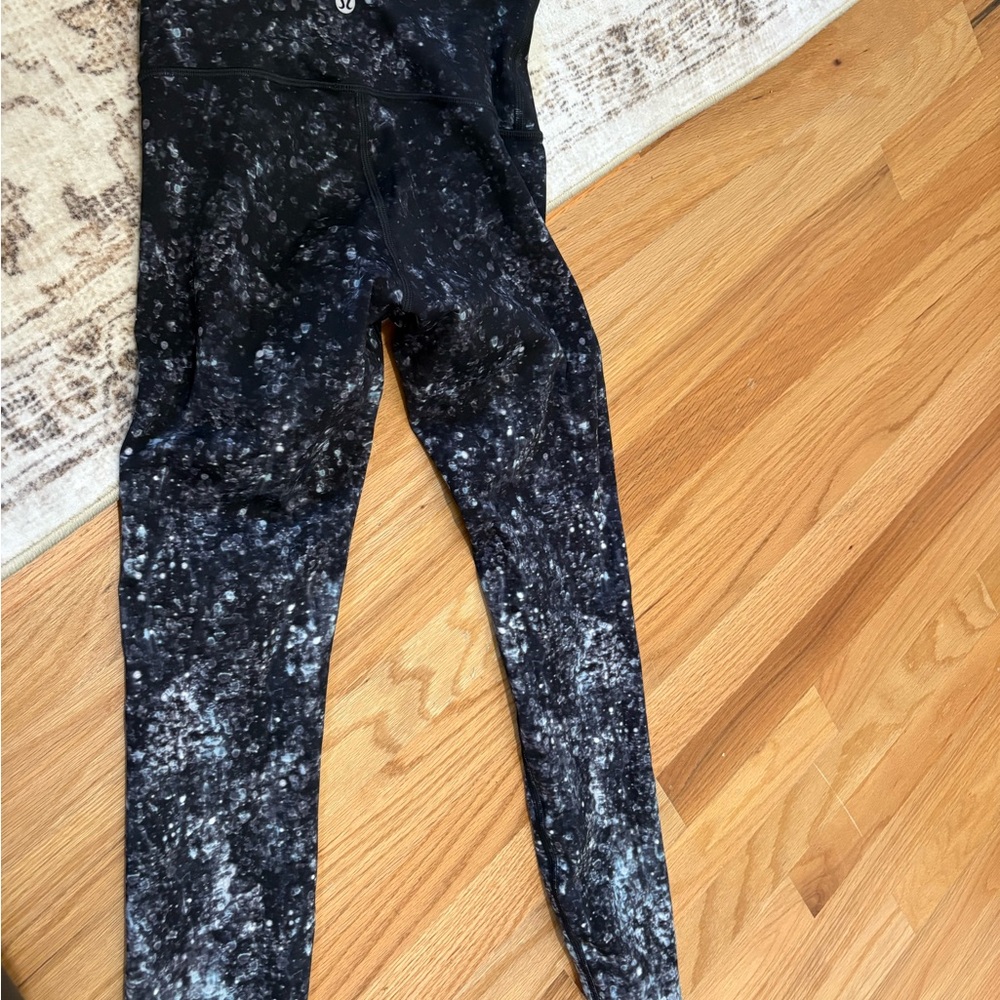 lululemon athletica women's Black Space-Dye Leggings